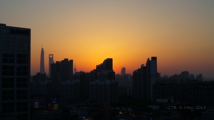 Shanghai Skyline Sunset -May 2014